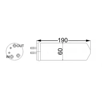 Filtre déshydratant, climatisation MAHLE AD 66 000S