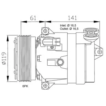 Compresseur, climatisation NRF 32021G