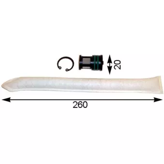 Filtre déshydratant, climatisation MAHLE AD 75 000S