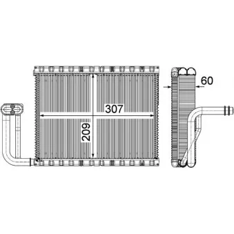 Evaporateur climatisation MAHLE AE 104 000P