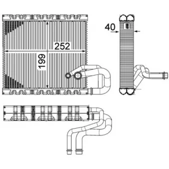 Evaporateur climatisation MAHLE AE 106 000P