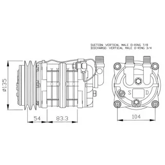 Compresseur, climatisation NRF 32035G