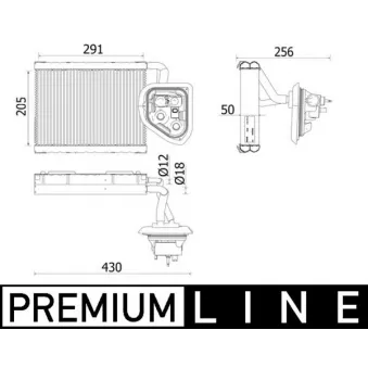 Evaporateur climatisation MAHLE AE 159 000P
