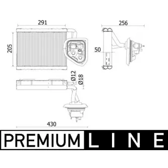 Evaporateur climatisation MAHLE AE 160 000P
