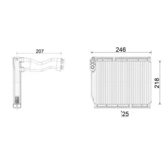 Evaporateur climatisation MAHLE AE 161 000P
