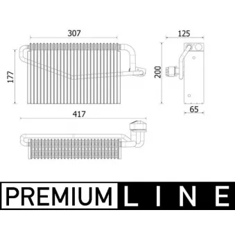 Évaporateur climatisation MAHLE AE 163 000P