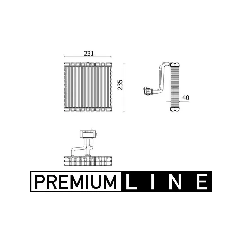 Évaporateur climatisation MAHLE AE 166 000P