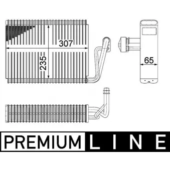 Evaporateur climatisation MAHLE AE 53 000P
