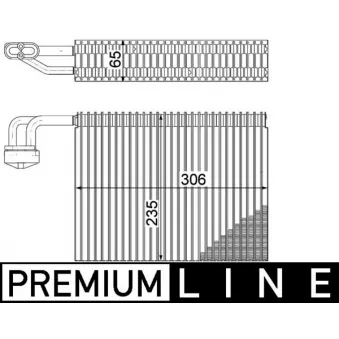 Evaporateur climatisation MAHLE AE 58 000P