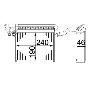 Evaporateur climatisation MAHLE AE 70 000P
