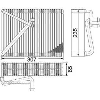 Evaporateur climatisation MAHLE AE 87 000P
