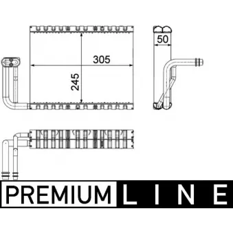 Evaporateur climatisation MAHLE AE 88 000P