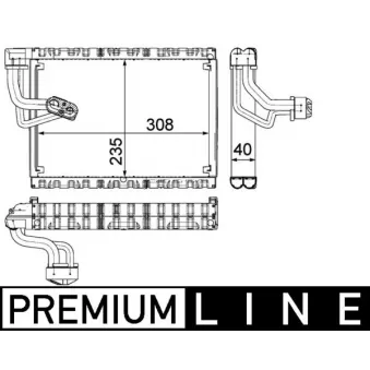 Evaporateur climatisation MAHLE AE 90 000P