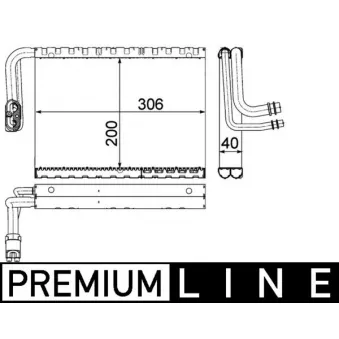 Evaporateur climatisation MAHLE AE 92 000P