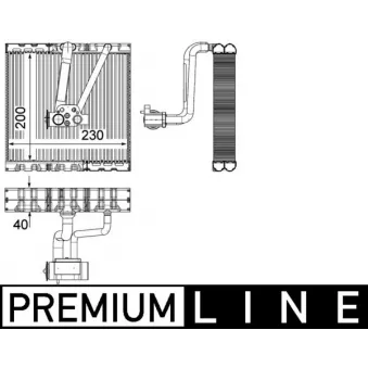 Evaporateur climatisation MAHLE AE 93 000P