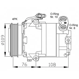 Compresseur, climatisation NRF 32081G