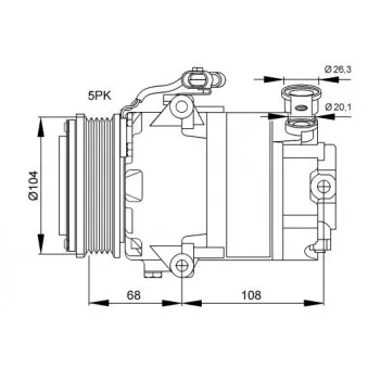 Compresseur, climatisation NRF 32082G