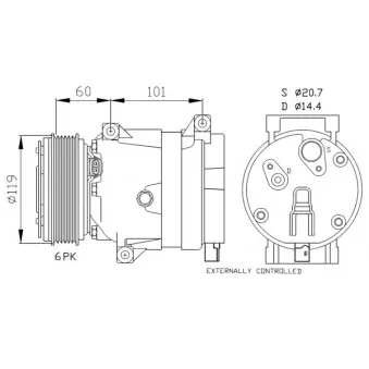 Compresseur, climatisation NRF 32101G