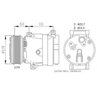 Compresseur, climatisation NRF 32102G