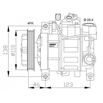 Compresseur, climatisation NRF 32105G