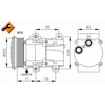 Compresseur, climatisation NRF 32110G