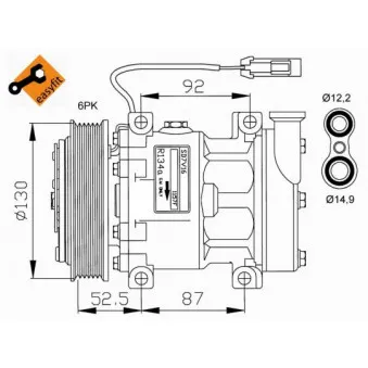 Compresseur, climatisation NRF 32113G