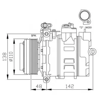 Compresseur, climatisation NRF 32116G