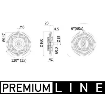 Embrayage, ventilateur de radiateur MAHLE CFC 107 001P