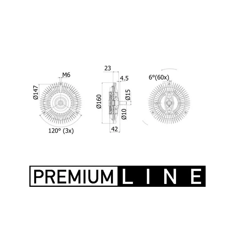Embrayage, ventilateur de radiateur MAHLE CFC 107 001P