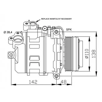 Compresseur, climatisation NRF 32123G