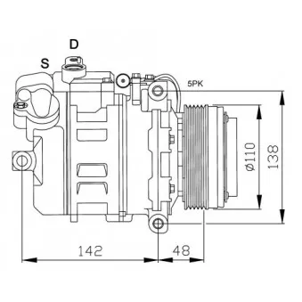 Compresseur, climatisation NRF 32128G