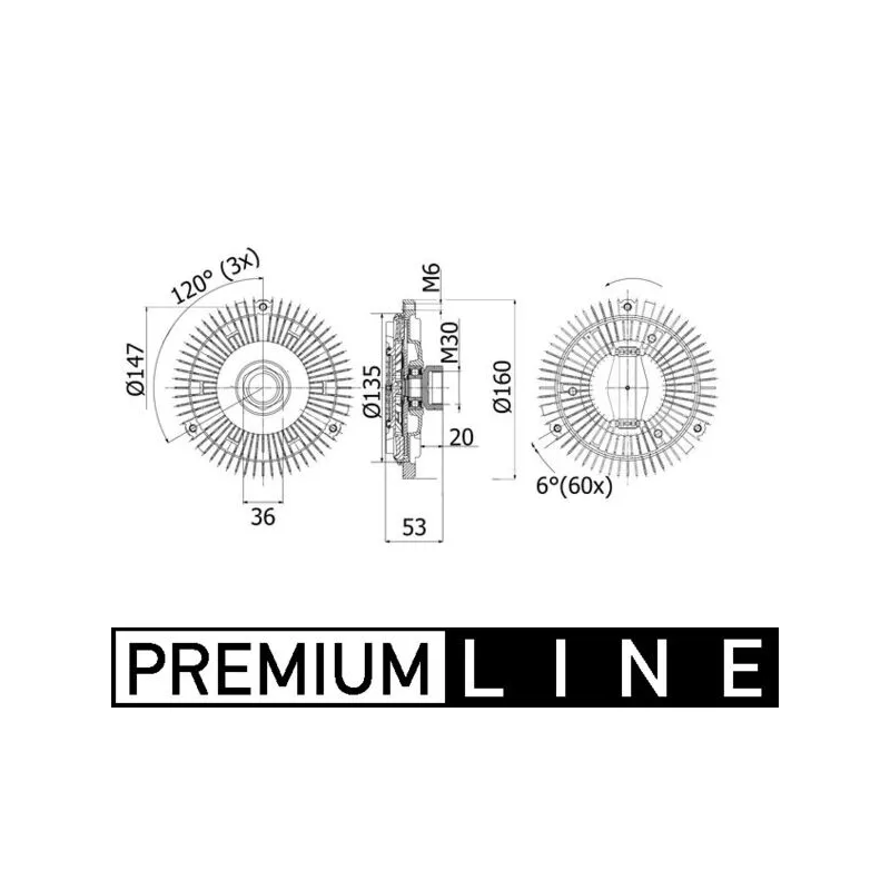 Embrayage, ventilateur de radiateur MAHLE CFC 128 001P