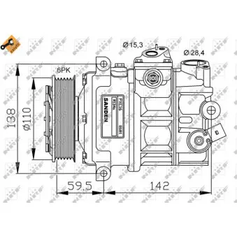 Compresseur, climatisation NRF 32147G