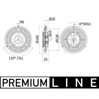 Embrayage, ventilateur de radiateur MAHLE CFC 261 000P
