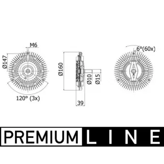 Embrayage, ventilateur de radiateur MAHLE CFC 264 000P