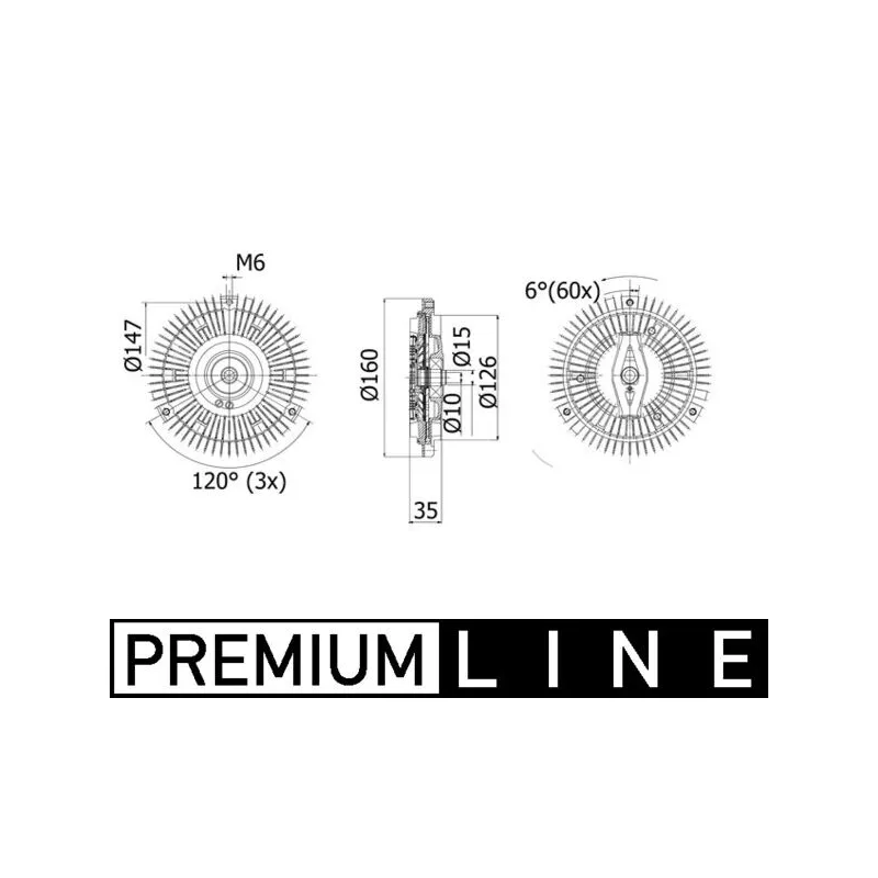 Embrayage, ventilateur de radiateur MAHLE CFC 266 000P
