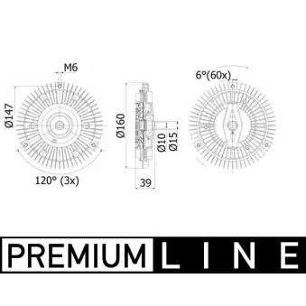 Embrayage, ventilateur de radiateur MAHLE CFC 267 000P