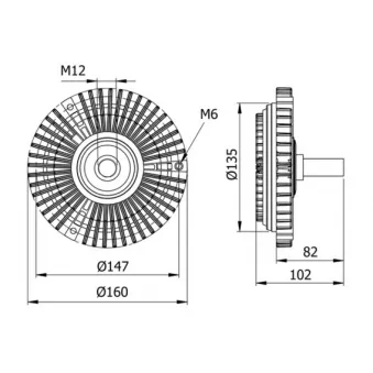 Embrayage, ventilateur de radiateur MAHLE CFC 29 000S