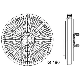 Embrayage, ventilateur de radiateur MAHLE CFC 44 000P