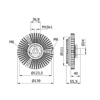 Embrayage, ventilateur de radiateur MAHLE CFC 46 000S