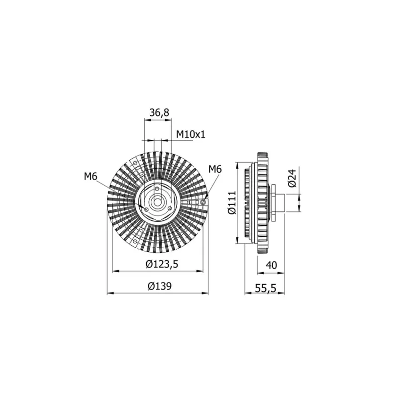 Embrayage, ventilateur de radiateur MAHLE CFC 46 000S