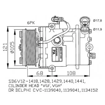Compresseur, climatisation NRF 32172G