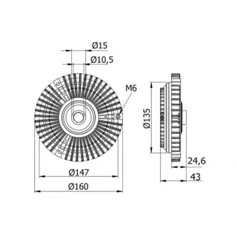 Embrayage, ventilateur de radiateur MAHLE CFC 52 000S