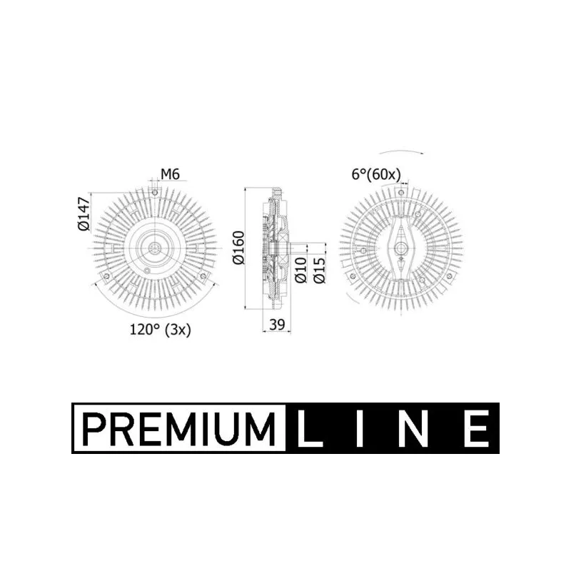 Embrayage, ventilateur de radiateur MAHLE CFC 52 001P