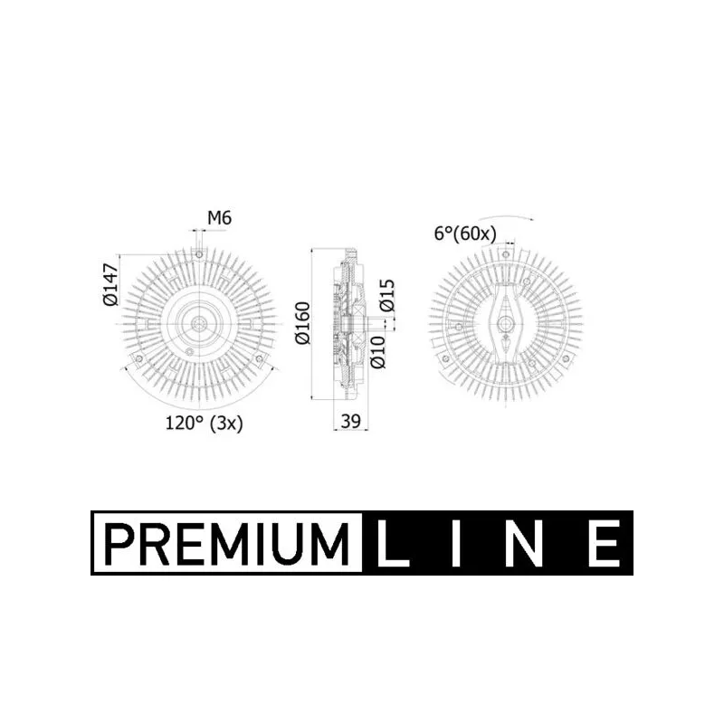 Embrayage, ventilateur de radiateur MAHLE CFC 54 001P