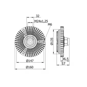 Embrayage, ventilateur de radiateur MAHLE CFC 58 000S