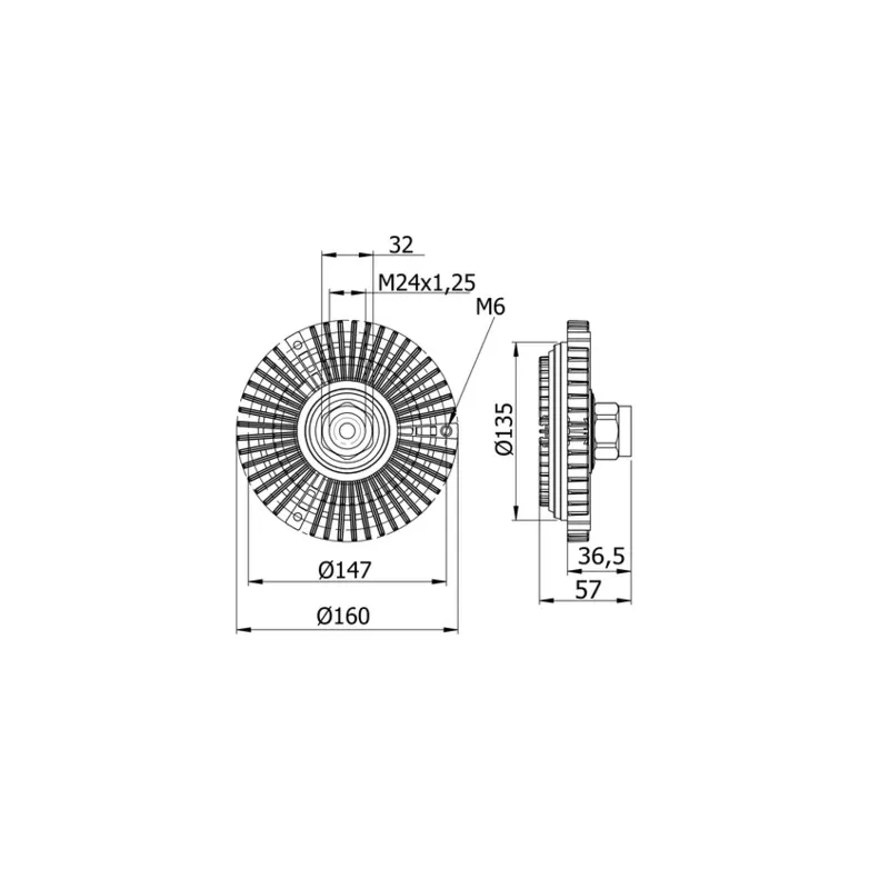 Embrayage, ventilateur de radiateur MAHLE CFC 58 000S
