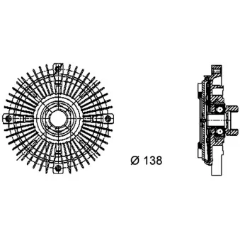 Embrayage, ventilateur de radiateur MAHLE CFC 61 000P