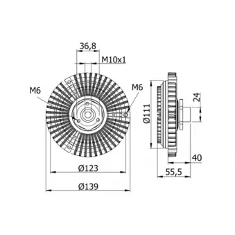 Embrayage, ventilateur de radiateur MAHLE CFC 62 000S