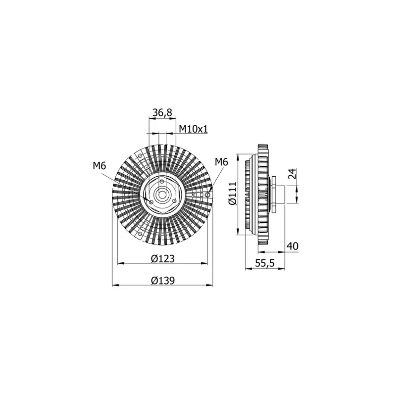 Embrayage, ventilateur de radiateur MAHLE CFC 62 000S